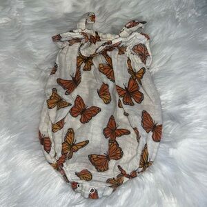 Butterfly Print Baby Romper